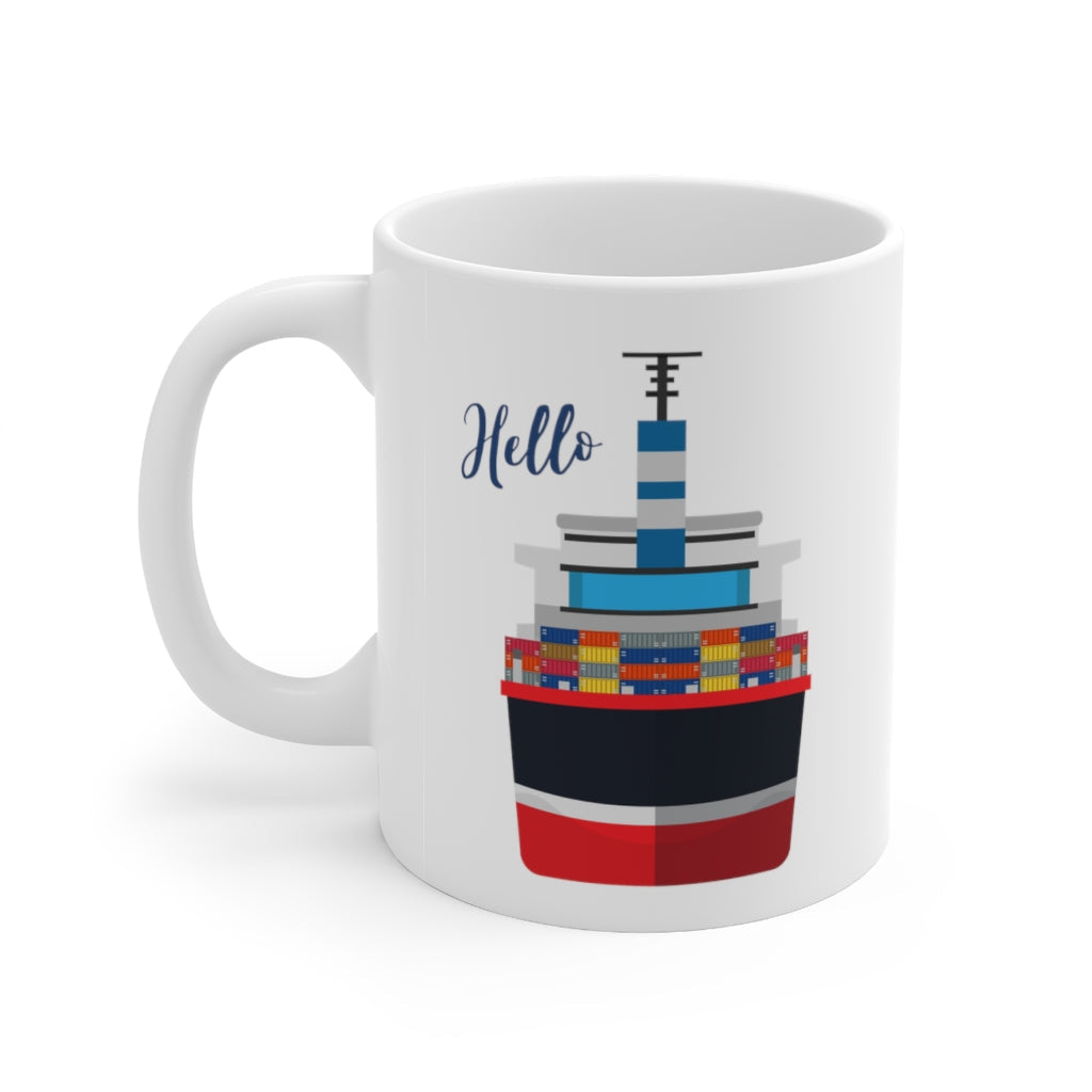 Container Cargo Ship Ceramic Mug 11oz