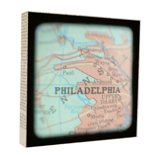 Philadelphia Map 5x5 Art Block