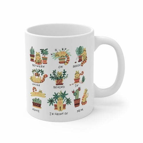 Puurfect Combo Cat and Plants Coffee Tea Mug