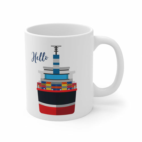 Container Cargo Ship Ceramic Mug 11oz