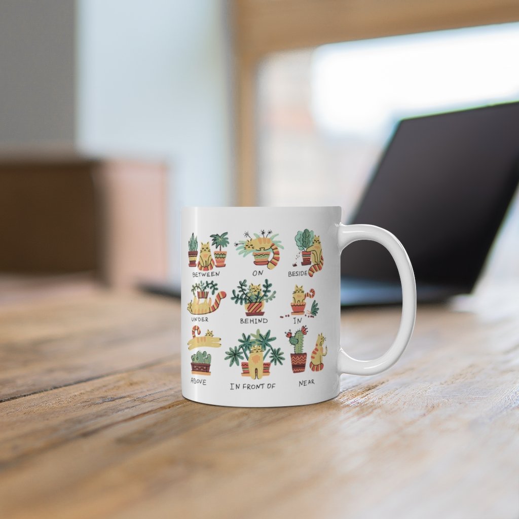 Puurfect Combo Cat and Plants Coffee Tea Mug